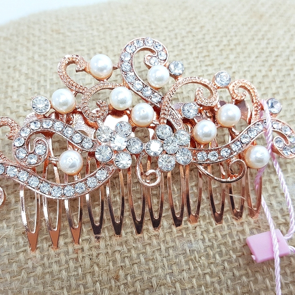 Missgrace Hair Comb🌸Rhinestones Pearl |Bridal Headpiece Hair Pin